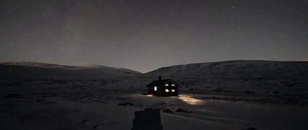 Norway, night Wallpaper 2560x1080