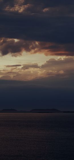 evening sea, rocks Wallpaper 1080x2340