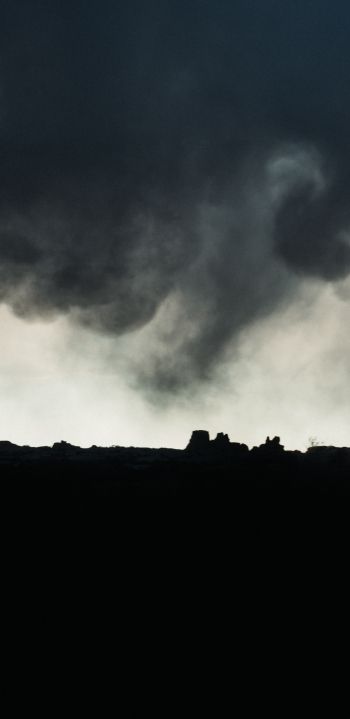 before the storm, dark photo Wallpaper 1440x2960
