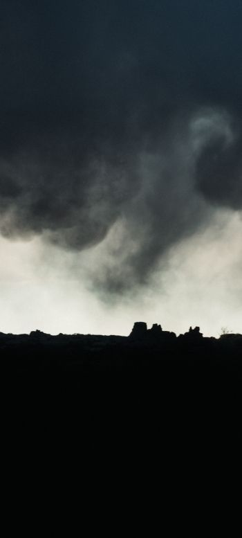 before the storm, dark photo Wallpaper 1440x3200