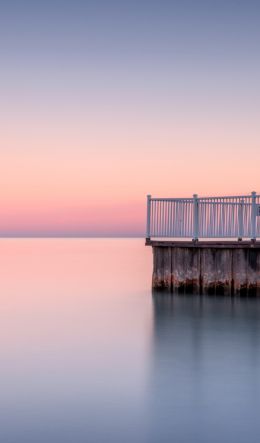 sunset, jetty Wallpaper 600x1024