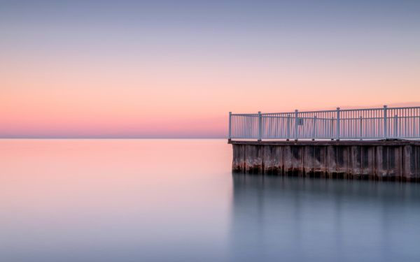 sunset, jetty Wallpaper 2560x1600