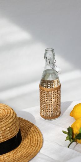 glass bottle, summer photo Wallpaper 720x1440