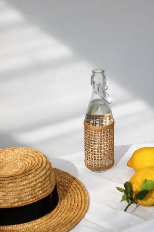 glass bottle, summer photo Wallpaper 4000x6000