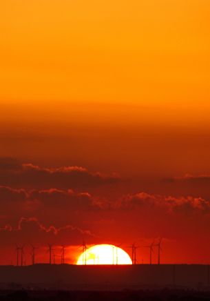 Weinheim, Germany, sunset Wallpaper 1668x2388
