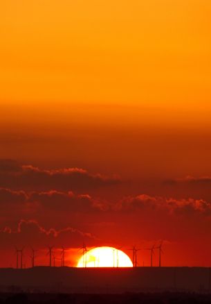 Weinheim, Germany, sunset Wallpaper 1640x2360