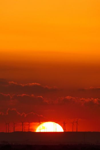 Weinheim, Germany, sunset Wallpaper 640x960