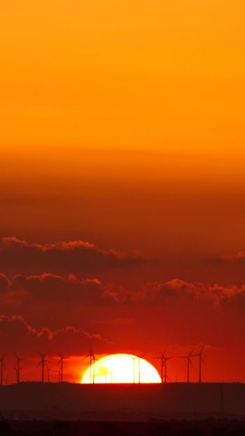 Weinheim, Germany, sunset Wallpaper 640x1136