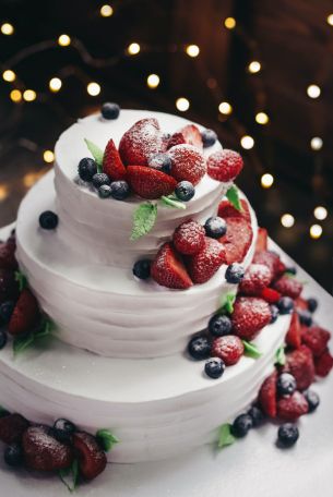 cake, dessert, strawberry Wallpaper 2729x4083