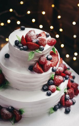 cake, dessert, strawberry Wallpaper 1752x2800