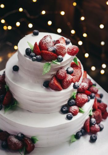 cake, dessert, strawberry Wallpaper 1668x2388