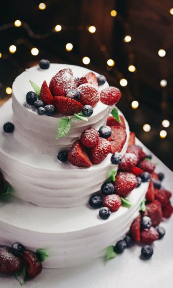 cake, dessert, strawberry Wallpaper 1200x2000