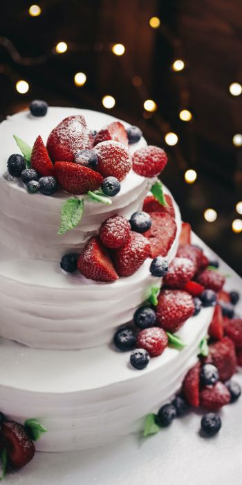cake, dessert, strawberry Wallpaper 720x1440