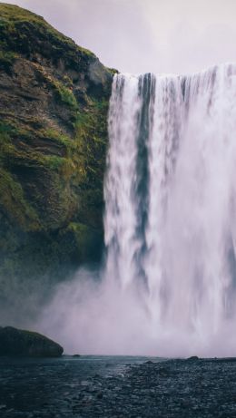 Обои 640x1136 Исландия, водопад