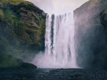 Обои 1024x768 Исландия, водопад