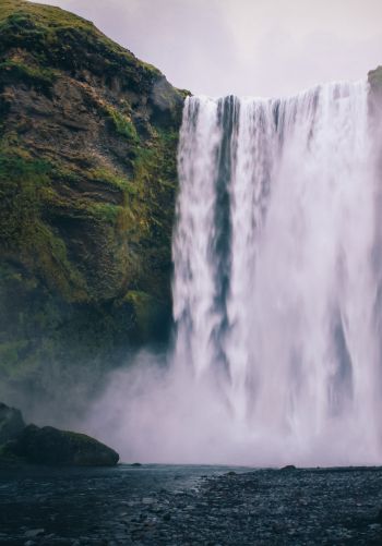 Обои 1668x2388 Исландия, водопад
