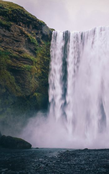 Обои 800x1280 Исландия, водопад