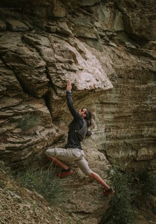 rocks, mountains, sportsman Wallpaper 1668x2388