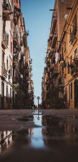 Barceloneta Beach, Spain Wallpaper 1080x2220