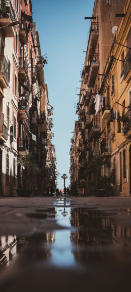 Barceloneta Beach, Spain Wallpaper 1440x3200