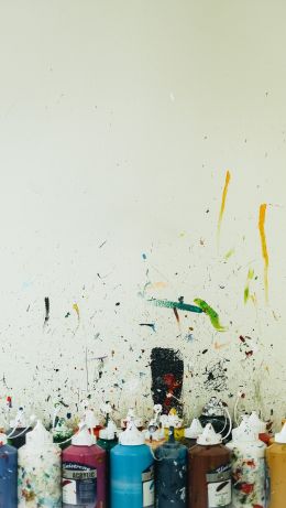 paint bottles Wallpaper 640x1136