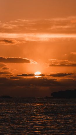 sunset, sun, sea Wallpaper 640x1136