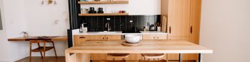 studio, kitchen Wallpaper 1590x400