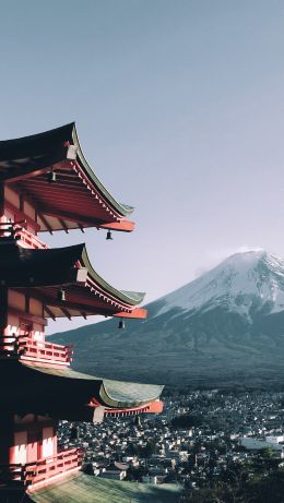 Fujiyama, volcano, Japan Wallpaper 640x1136