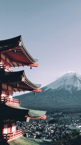 Fujiyama, volcano, Japan Wallpaper 1440x2560