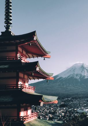 Fujiyama, volcano, Japan Wallpaper 1668x2388