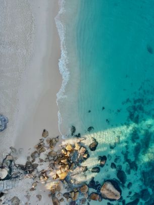 sea, drone photo Wallpaper 1620x2160