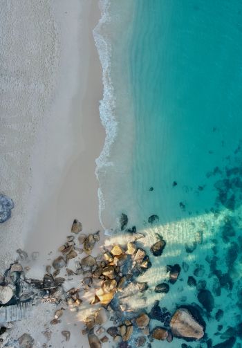 sea, drone photo Wallpaper 1640x2360