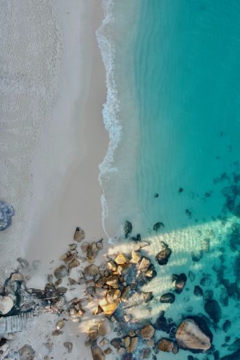 sea, drone photo Wallpaper 640x960