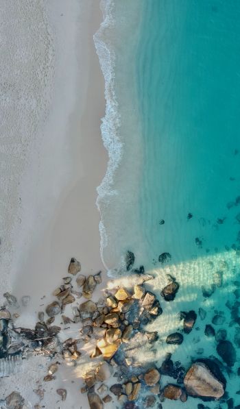 sea, drone photo Wallpaper 600x1024