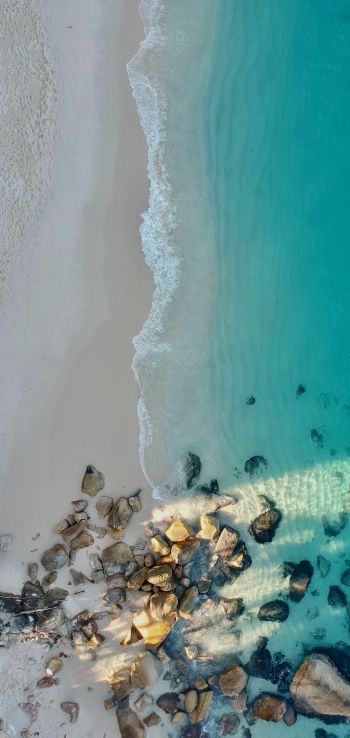 sea, drone photo Wallpaper 720x1520