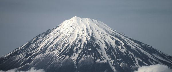 Обои 3440x1440 Фудзияма, вулкан, Япония