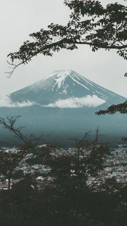 Fujiyama, volcano, Japan Wallpaper 640x1136