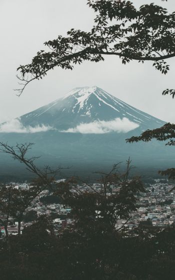 Fujiyama, volcano, Japan Wallpaper 1752x2800
