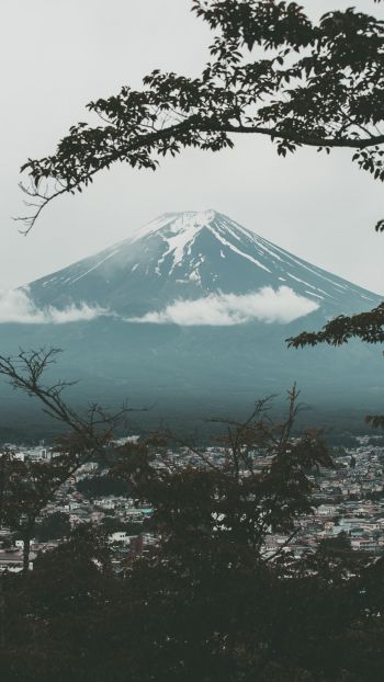 Обои 1080x1920 Фудзияма, вулкан, Япония