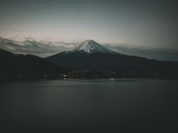 Обои 1024x768 Фудзияма, вулкан, Япония