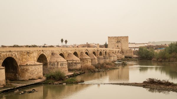 Roman bridge, Cordoba, Spain Wallpaper 2560x1440