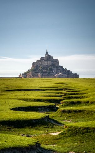 Mont-Saint-Michel, France Wallpaper 1600x2560