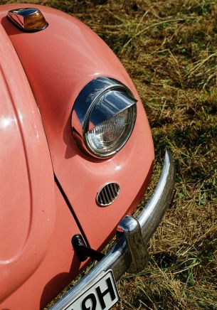 Обои 1668x2388 Розовый VW Beetle
