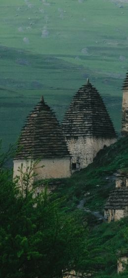 North Ossetia, village Wallpaper 1170x2532