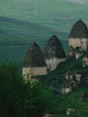 North Ossetia, village Wallpaper 1620x2160