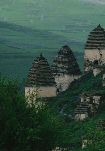 North Ossetia, village Wallpaper 1640x2360