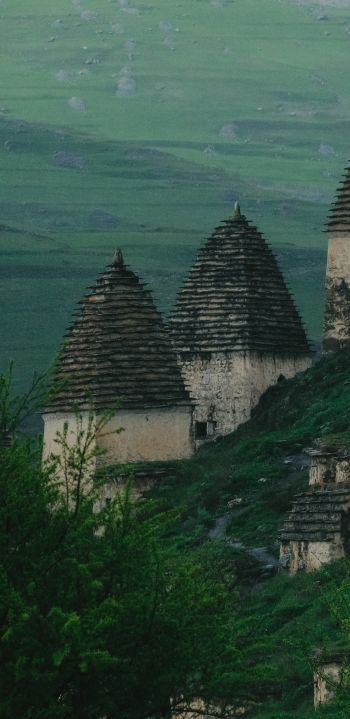 Обои 1440x2960 Северная Осетия, деревня
