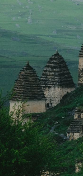 North Ossetia, village Wallpaper 1080x2280