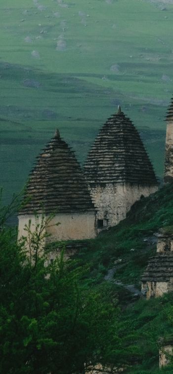 North Ossetia, village Wallpaper 1080x2340