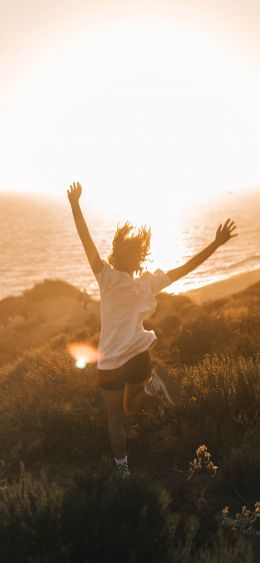 Point Dume, Malibu, California, USA Wallpaper 1080x2340